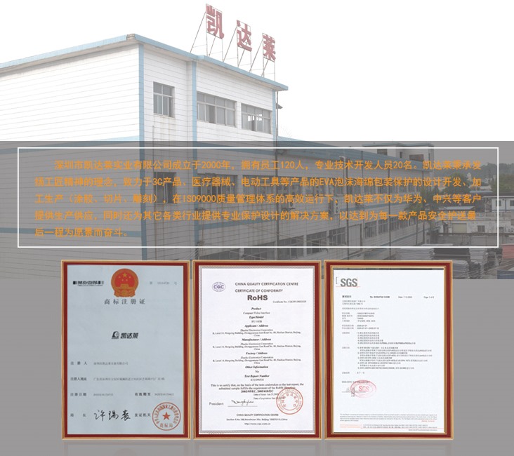 eva内衬产品基本参数标题